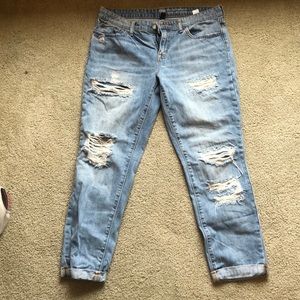 Gap ripped boyfriend jeans